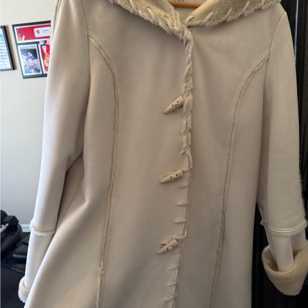 Coldwater Creek Cream Teddy Jacket